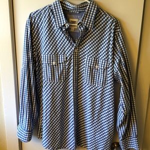 Paper Denim & cloth. large blue and white shirt